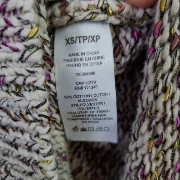 Dynamite Shirt Tail cotton blend V neck Sweater Tunic - Picture 6 of 6